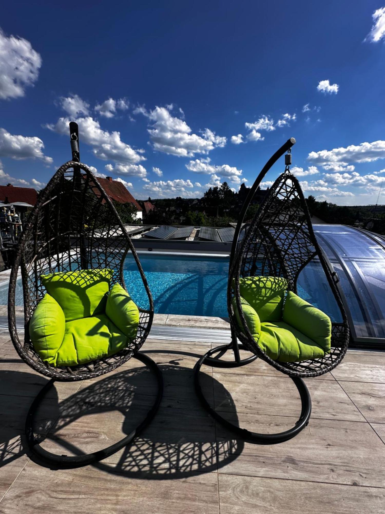 Ferienwohnung Schlossblick - 4 Sterne Sauna Pool Whirlpool Exklusiv Браунфелц Екстериор снимка